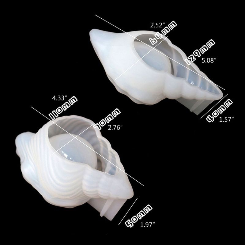 BEAUTY BLENDER Khuôn Silicon Làm Đồ Trang Sức Hình Con Ốc Sáng Tạo