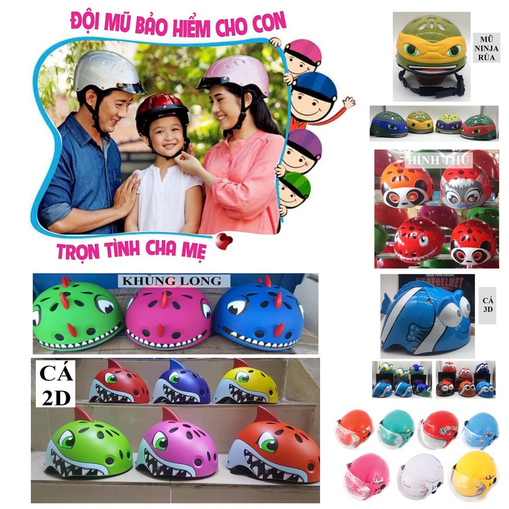 [RẺ VÔ ĐỊCH] MŨ BẢO HIỂM trẻ em 1/2 bảo vệ mắt - MŨ NỬA ĐẦU CHÍNH HÃNG (Tăng khả năng quan sát trời mưa, đường bụi)