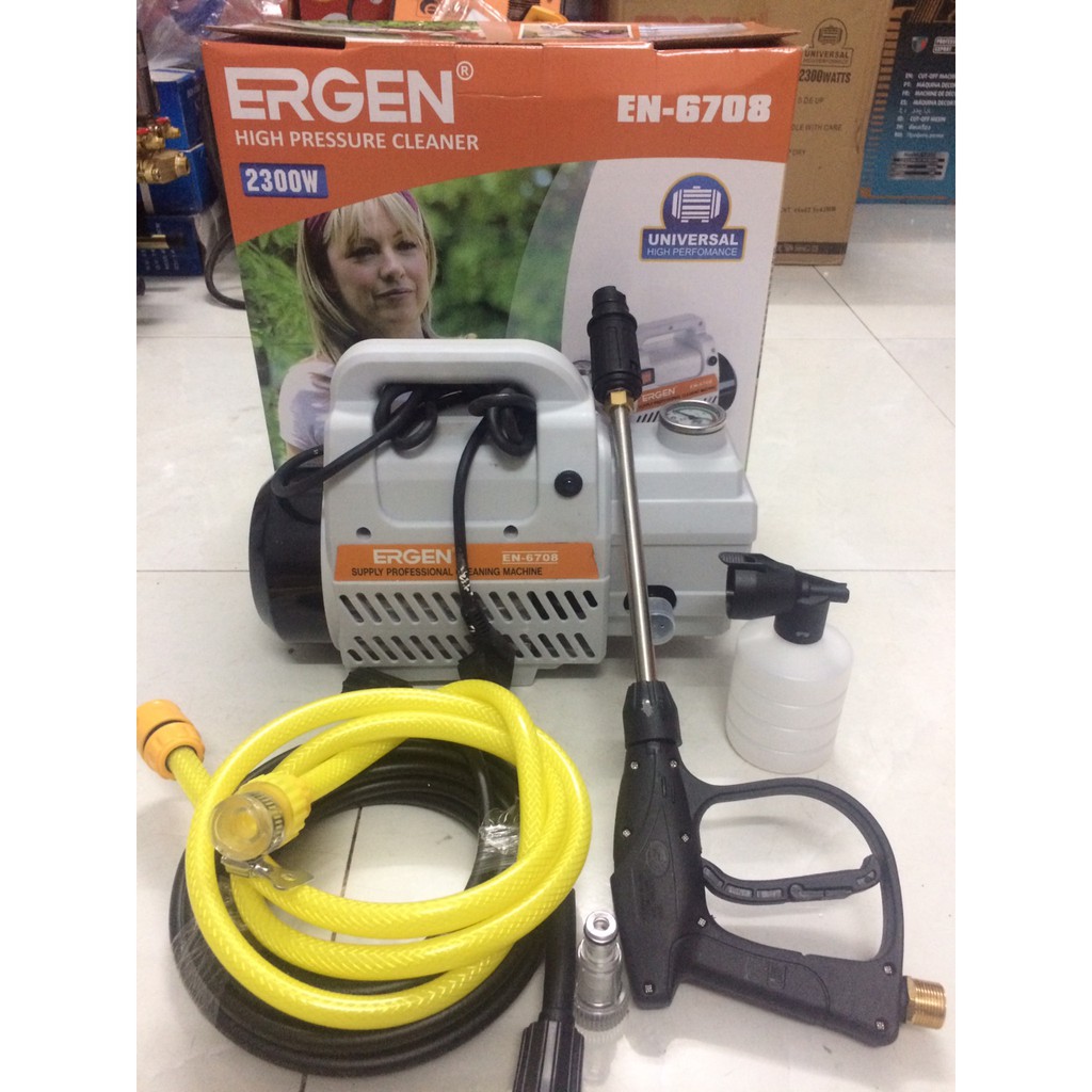 Máy rửa xe Ergen  công suất 2300W áp lực 120 bar - moto từ 100% dây đồng