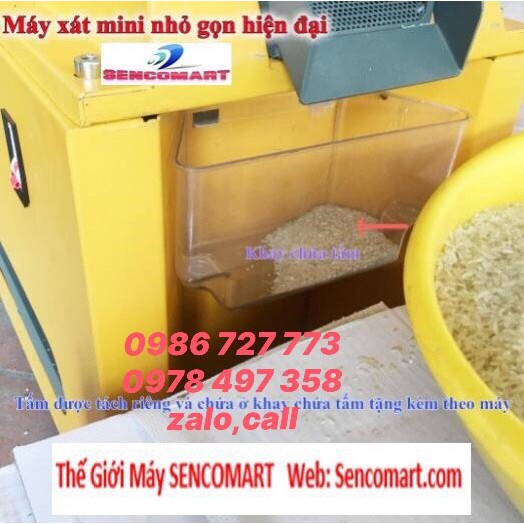 HÓT MỚIMáy xát gạo mini liên hoàn - Máy xát gạo mini Sencomart giá tốt