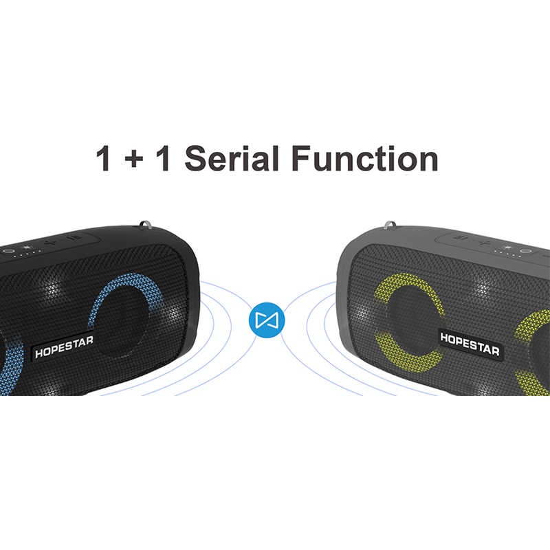 Loa bluetooth cao cấp Hopestar A6 Party CS 30W, pin 6000mah, Bass cực khủng IPX6, Kết nối 2 loa, Đèn led(Màu ngẫu nhiên)