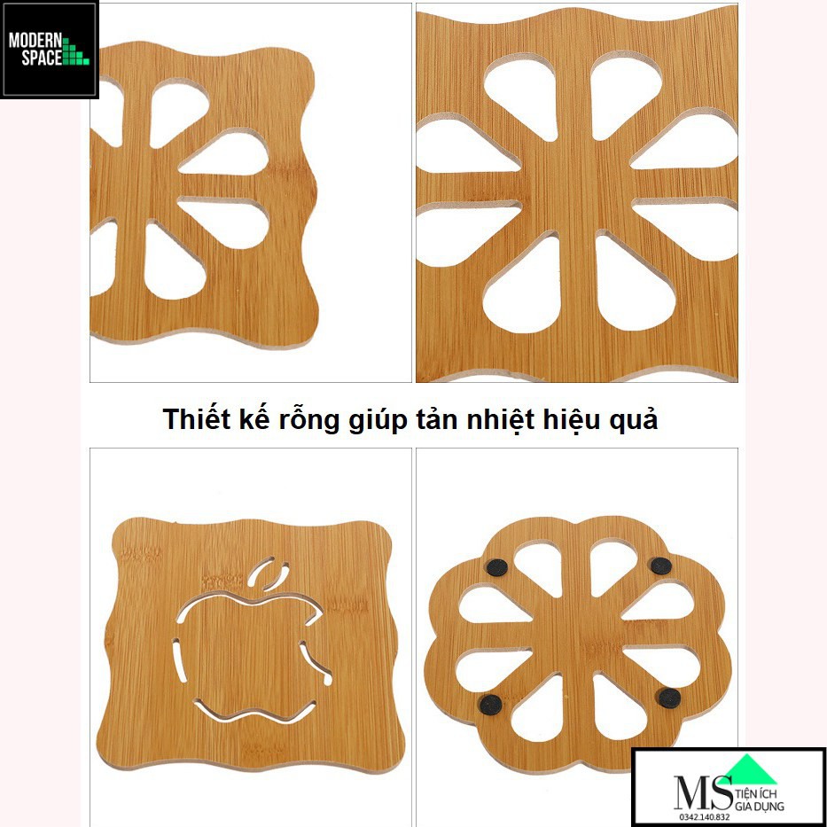 Đế Gỗ Lót Nồi Cách Nhiệt - TẤM LÓT NỒI, CỐC CHÉN Hoạt hình dễ thương GD-044