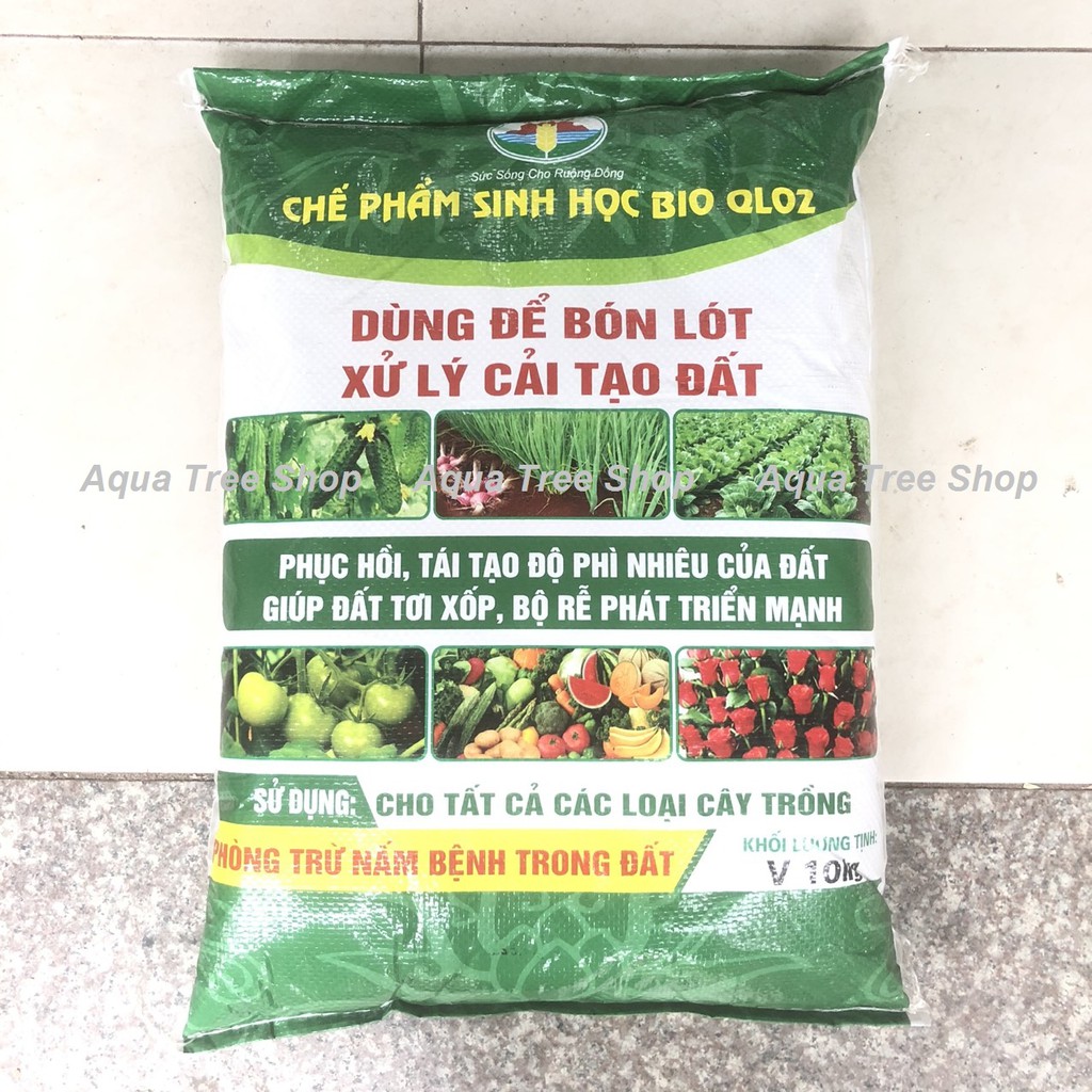 Chế phẩm sinh học BIO QL02 bón lót, cải tạo đất hiệu quả, bao 10kg
