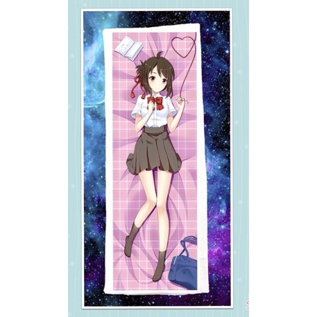 Gối ôm anime your name Miyamizu Mitsuha dài 40cm x 1m / gối dakimakura Miyamizu Mitsuha