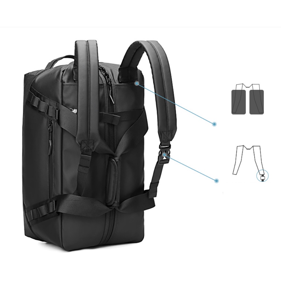 Túi xách du lịch thể thao nam kiêm balo du lịch cao cấp phong cách mới(15,6&quot;)