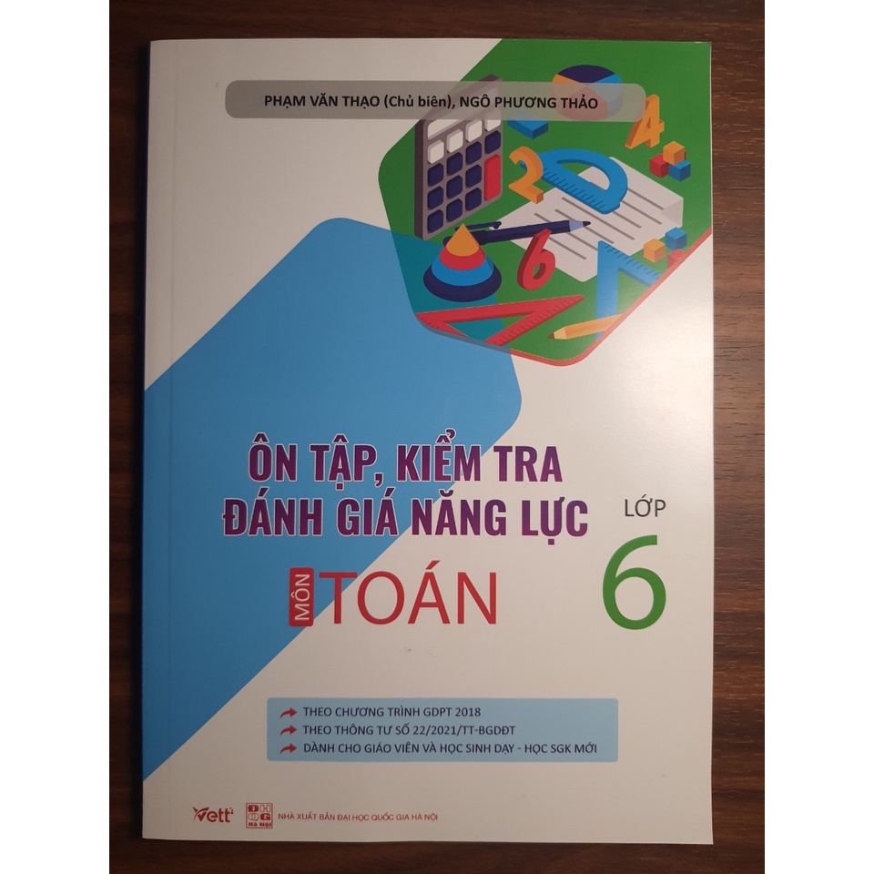Sách - Ôn tập, kiểm tra đánh giá năng lực môn Toán lớp 6