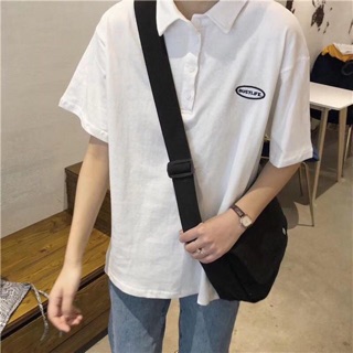 Áo polo chữ busylife form oversize