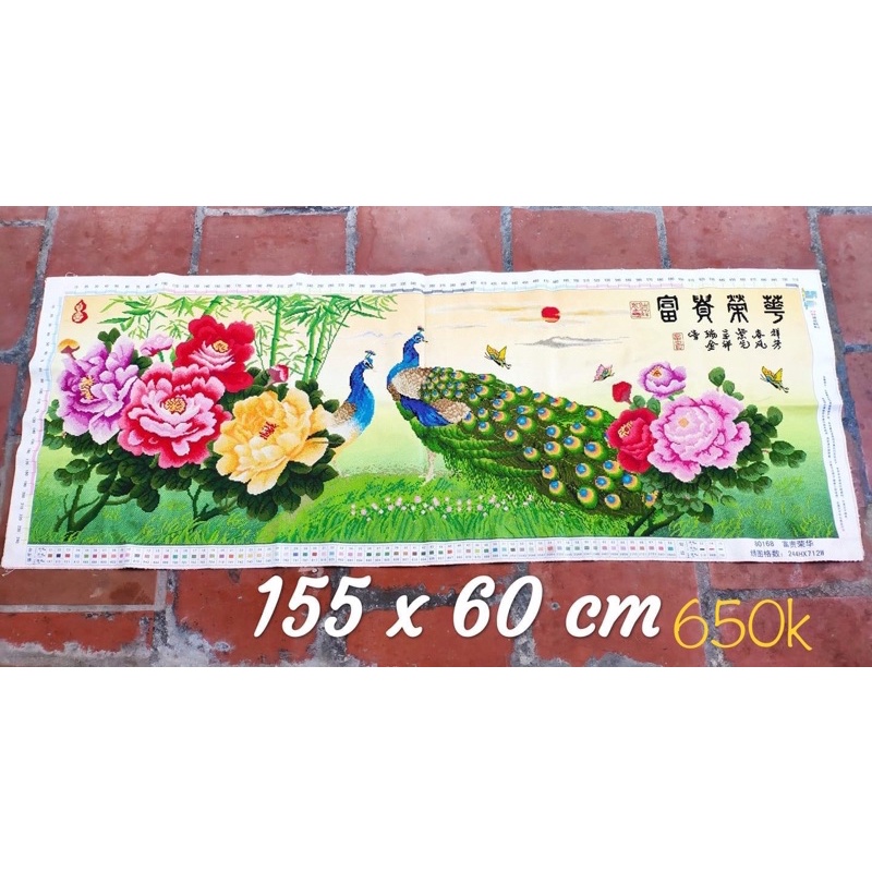 (Đã Thêu) Tranh Thêu Chữ Thập Mẫu Công Phu Thê Viên Mãn Gia Hoà Vạn Sự Hưng 28