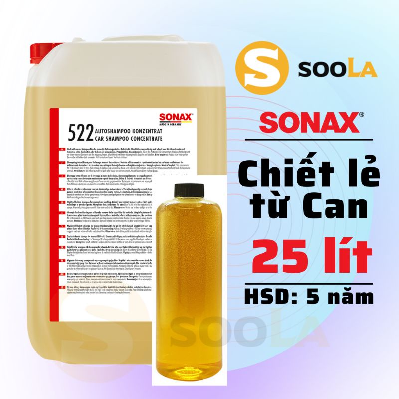 Nước rửa xe Sonax 100ml dùng thử rửa ô tô xe máy nhập Đức