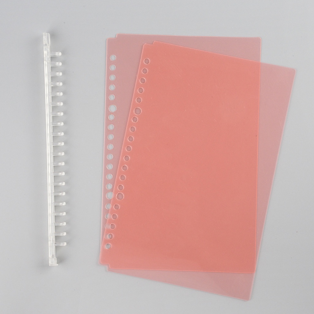 Set 2 bìa nhựa cứng phân trang (không kèm còng) sổ binder size A5 (20 lỗ) và B5 (26 lỗ)