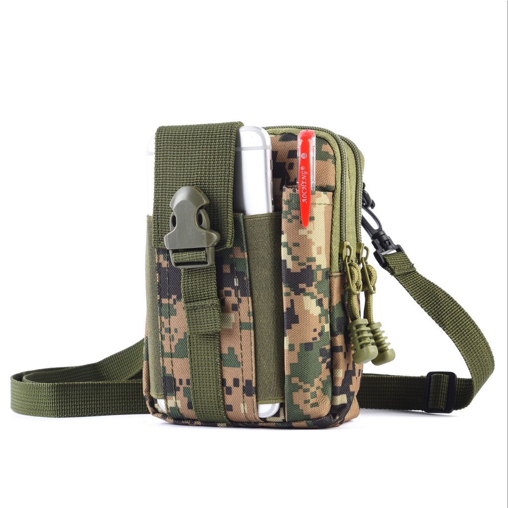 Túi Đeo Hông Gắn Thắt Lưng Tiện Dụng Đi Phượt Có Dây Đeo Vai 85K