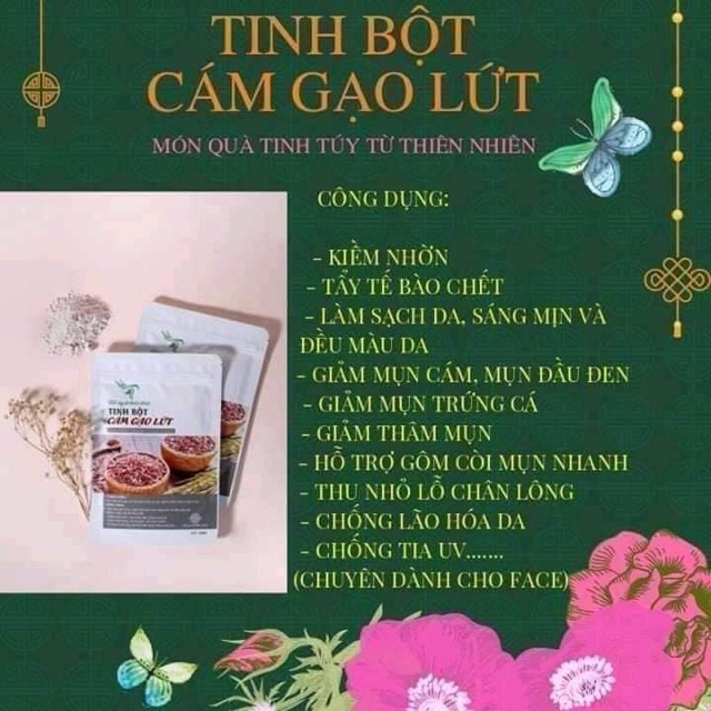 TINH BỘT CÁM GẠO LỨT Handmade Natural