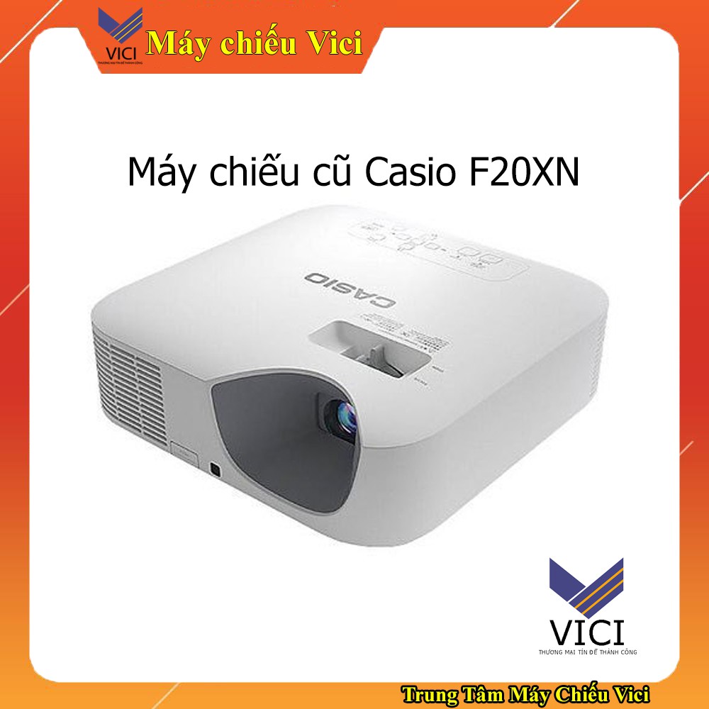 Máy chiếu cũ Casio XJ-F20XN. Máy chạy đèn led với tuổi thọ còn 15000 giờ, ản sáng đẹp, bật tắt siêu nhanh.