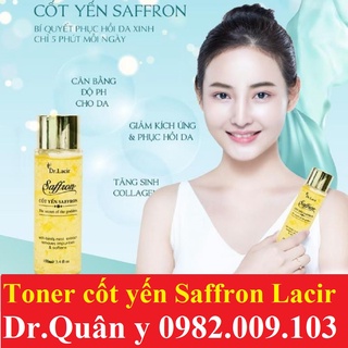 Toner Cốt Yến Saffron safron Drlacir dr lacir 100ml,Hỗ trợ cân bằng độ ẩm da,Giúp co nhỏ lỗ chân lông,sạch sâu