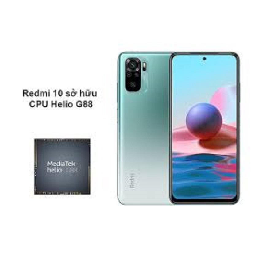 điện thoại Xiaomi Redmi 10 2sim ram 4G rom 64G, Máy Chính Hãngm 4 camera sau 50mp, Pin 5000mah