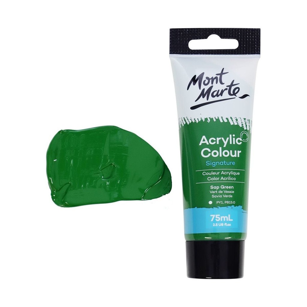 Màu Acrylic Mont Marte 75ml - Sap Green - Acrylic Colour Paint Signature 75ml (2.54oz) - MSCH7526