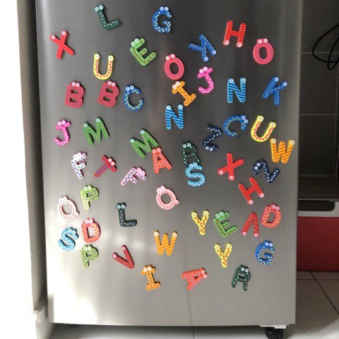 ABC Set 26 Miếng Nam Châm Hít Tủ Lạnh Hình Chữ Cái Cho Bé