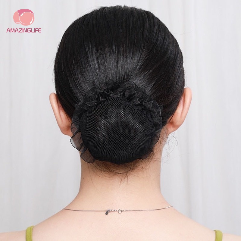Lưới Búi Tóc Đàn Hồi Màu Đen Cho Nữ 30/50/60Cm