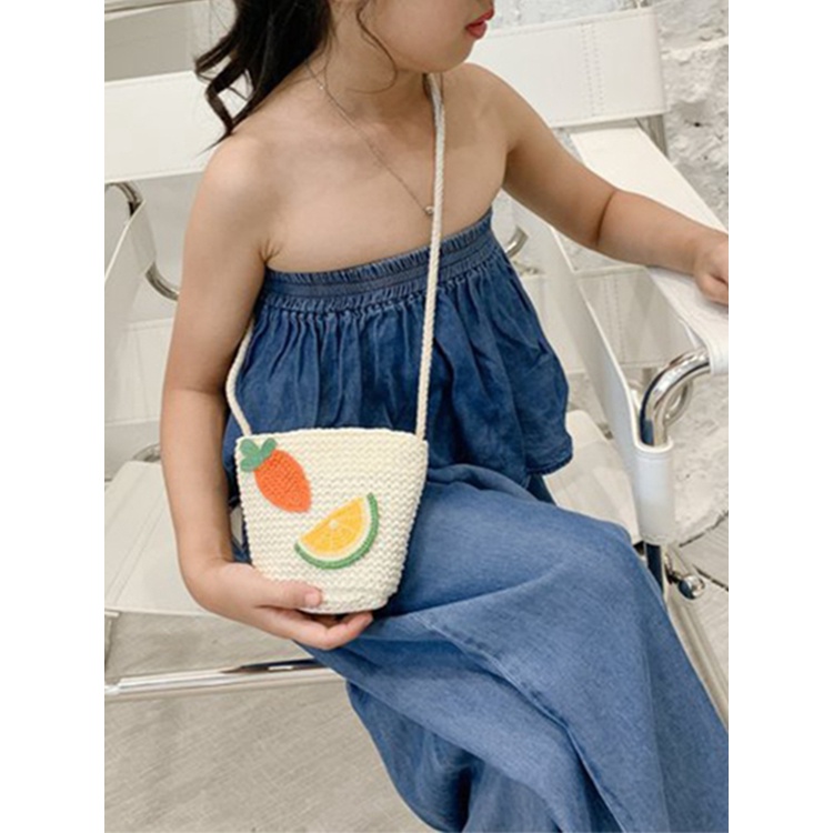 Túi cói Đan Lát Nhỏ Xinh Thời Trang Mùa Hè Cho Bé Gái