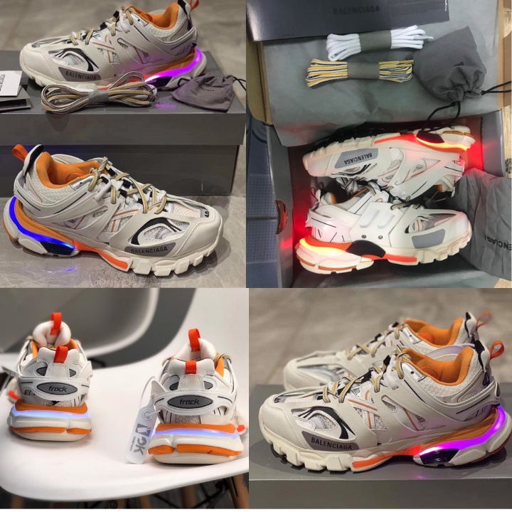 TRACK LED 7 MÀU ĐÈN 2 CHẾ ĐỘ NHÁY - GIÀY THỂ THAO SNEAKERS NAM NỮ BALENCIGA TRACK 3.0 BẢN LED