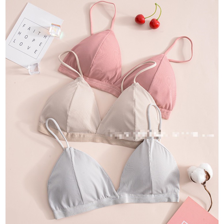 Áo bra nữ vải tăm tre hai dây, thiết kế đơn giản, trẻ trung, dễ phối đồ, phù hợp dưới 55kg (MS 04024) Anna Shop | BigBuy360 - bigbuy360.vn