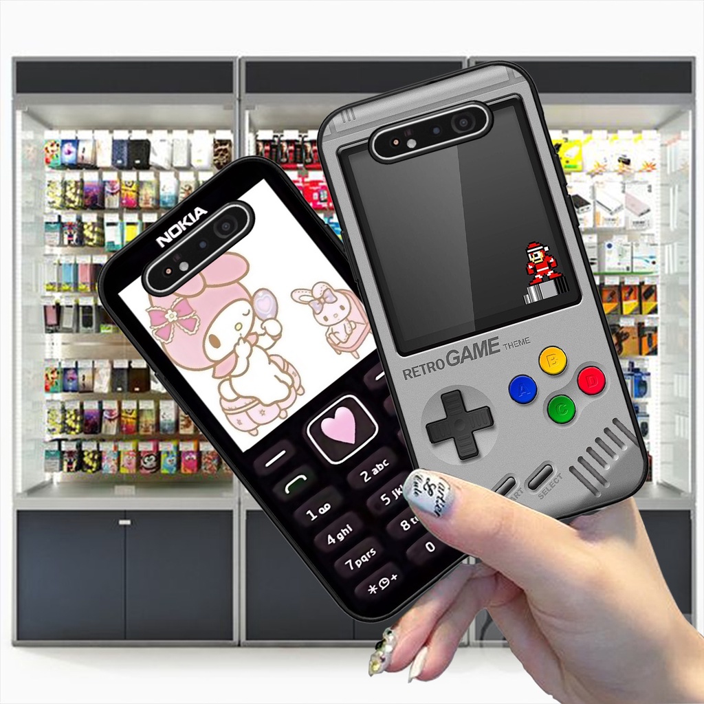 Ốp Samsung A80 / A90 bộ hình điện thoại nokia huyền thoại , BTS , Vpop cute