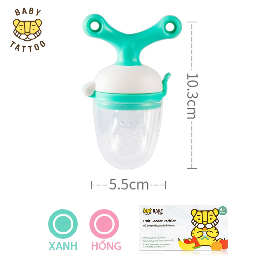 [Mã LTP50 giảm 50000 đơn 150000] BABY TATTOO Túi Nhai Ăn Dặm Chống Hóc, Đầu Ti Silicone Cho Bé Từ 4 Tháng Tuổi