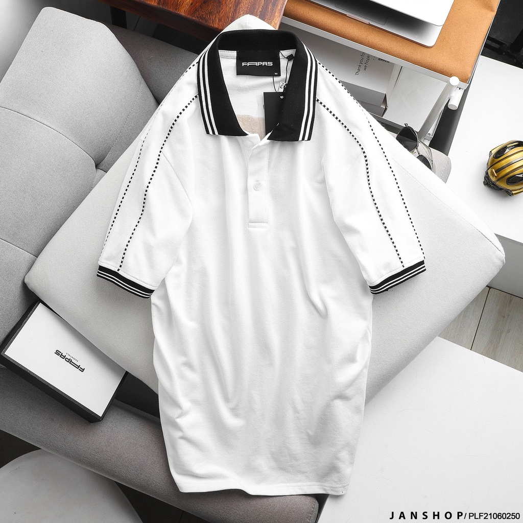 [Mã SRBACK010912 hoàn 20K xu đơn 50K] Áo Thun Polo Nam Fapas Basic Trắng Đen Đường Viền Cực Chất | BigBuy360 - bigbuy360.vn