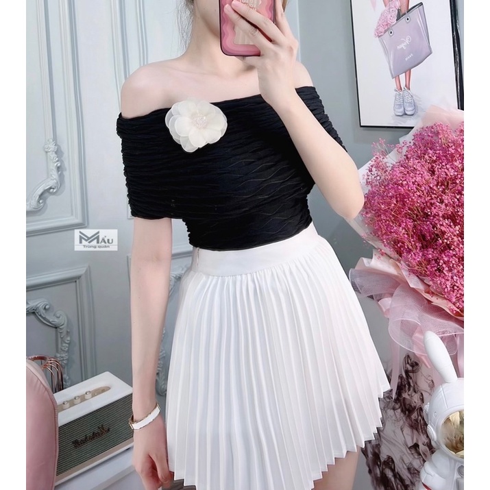 Áo trễ vai gân sóng