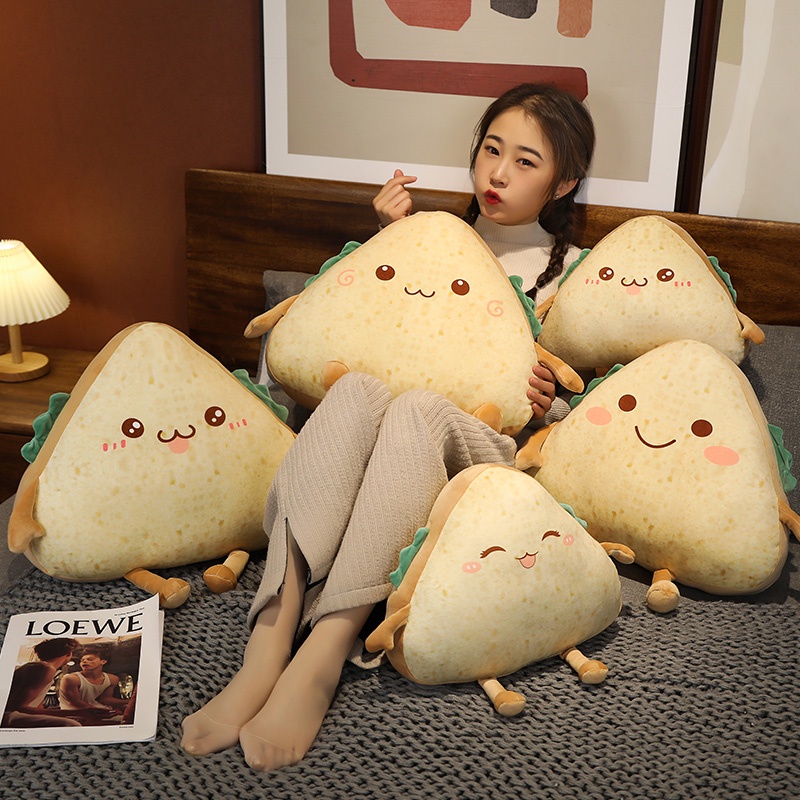 Hàng Có Sẵn Trong 24Gối Nhồi Bông Hình Bánh Mì Sandwich Hoạt Hình Đáng Yêu 35/45cm