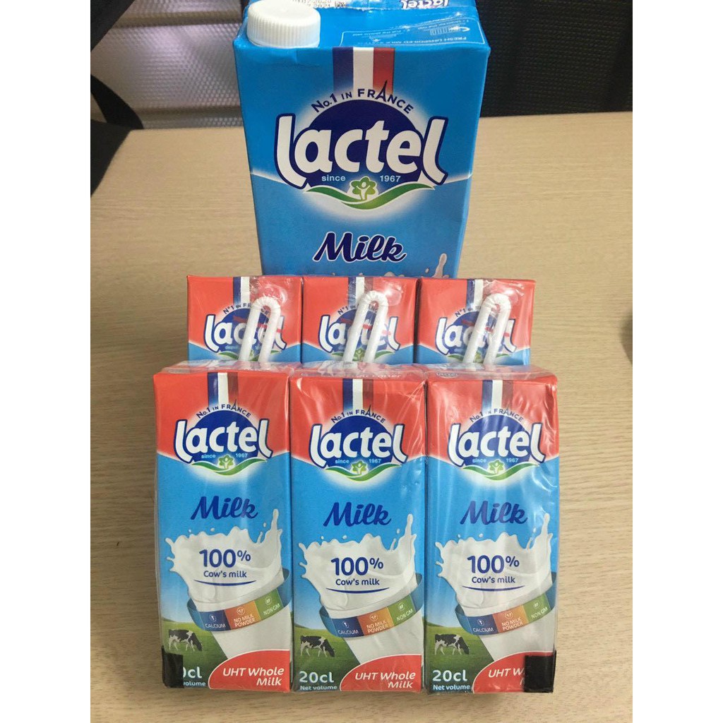 sữa tươi nước Lactel 200ml nhập khẩu Pháp