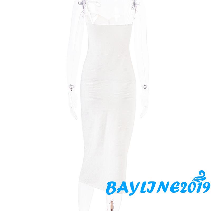 Đầm Hai Dây Ôm Dáng Màu Sắc Trơn Thanh Lịch Cho Nữ