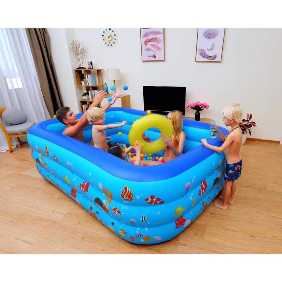 Bể bơi phao cho trẻ em bé 3 tầng loại 1 ❤️Đủ Cỡ ( Từ 1.3m trở lên)