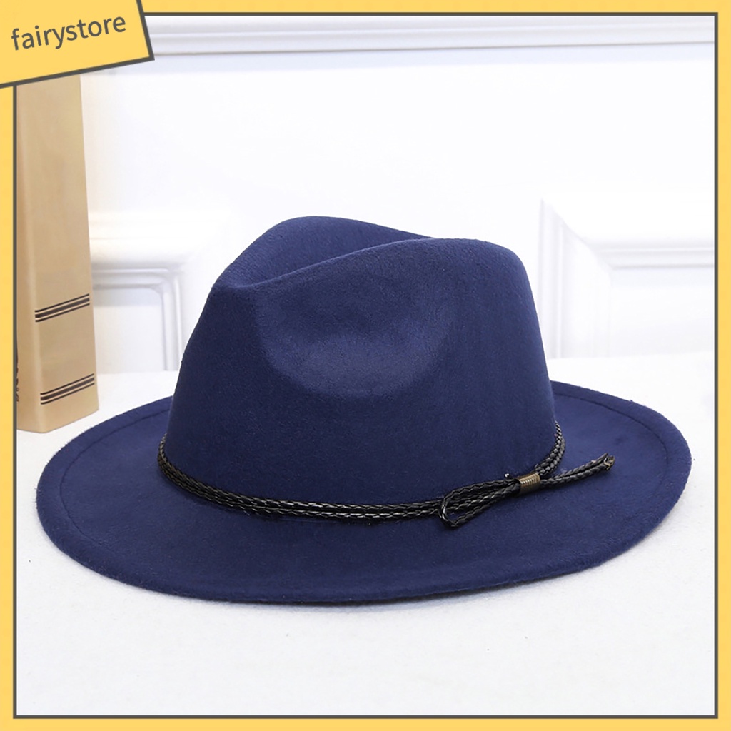 Mũ Phớt Màu Trơn Phong Cách Vintage Cho Nam