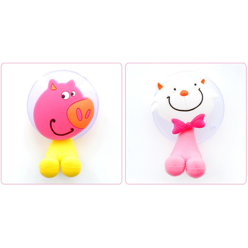 [FREESHIP] Dụng cụ kẹp bàn chải đánh răng hình thú xinh xắn hút chân không.