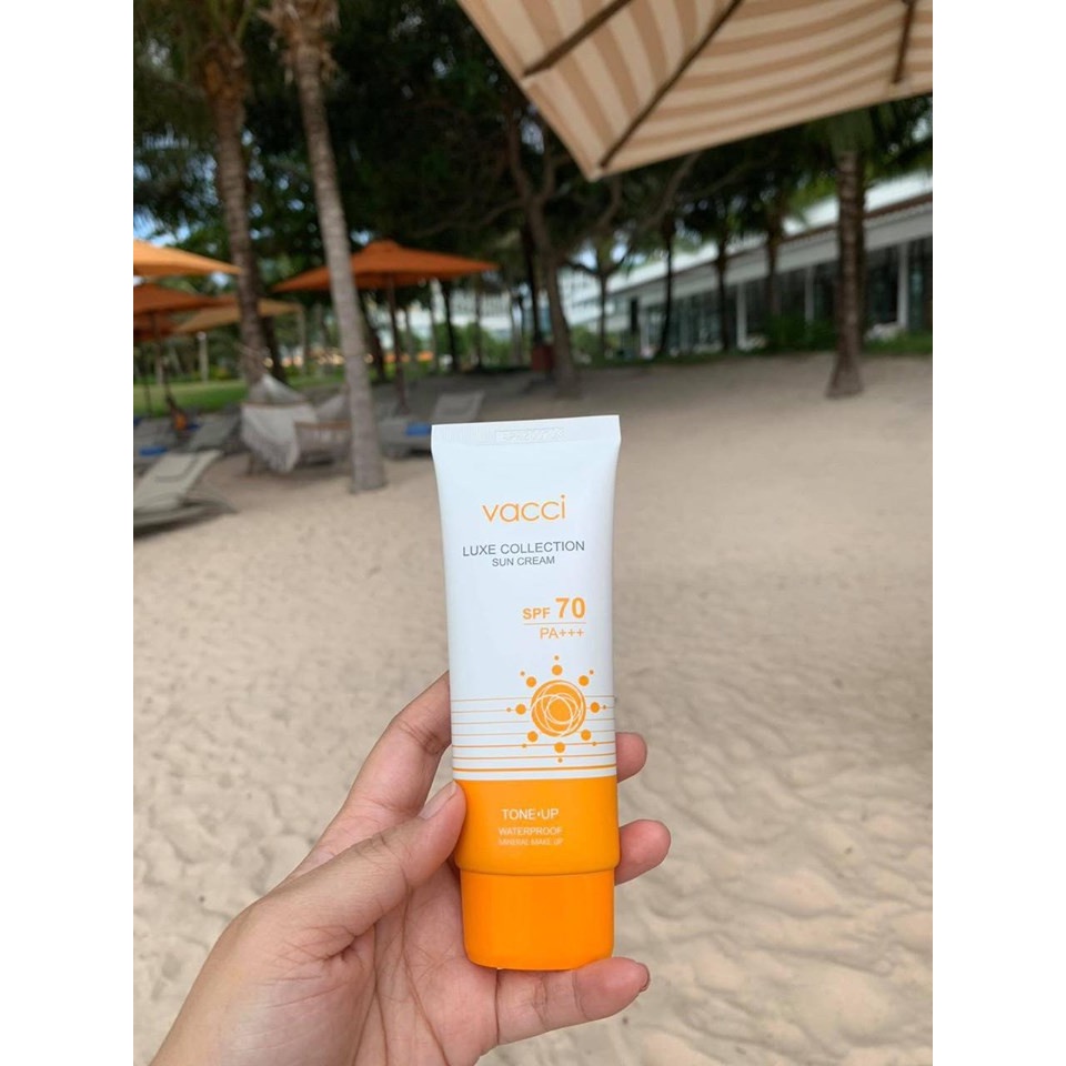 Kem chống nắng nâng tone da SPF 70 PA+++ VACCI SB Startup