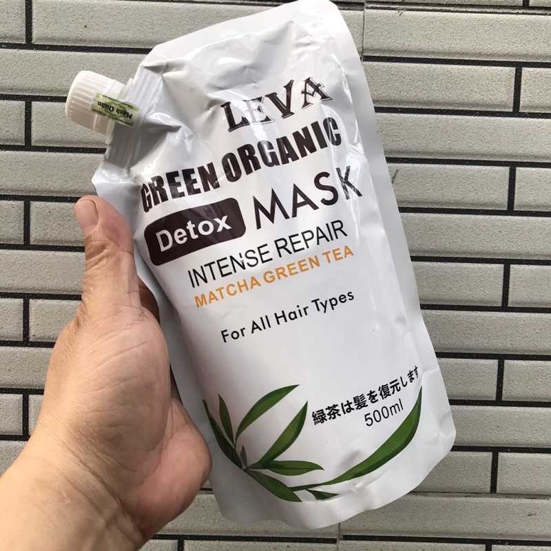 HẤP TÚI CHUYÊN PHỤC HỒI VÀ DƯỠNG TÓC MỀM MƯỢT LEVA GREEN ORGANIC 500ml