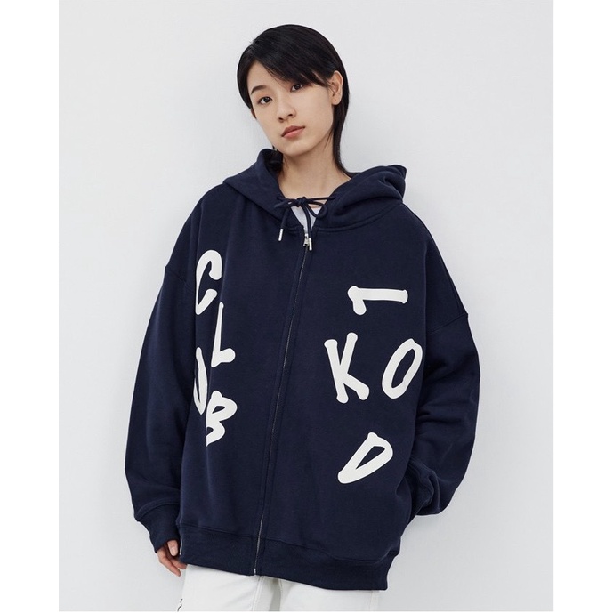 Áo Khoác dây kéo In chữ nổi 3 màu xinh xắn Hồng/Xanh dương/Xanh đen Unisex nam nữ siêu đẹp (hình thật) tại Boin Store