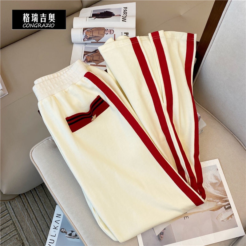 Bộ Áo Thun Ngắn Tay + Quần Short Ống Rộng Thời Trang Mùa Hè 2022 Cho Nữ