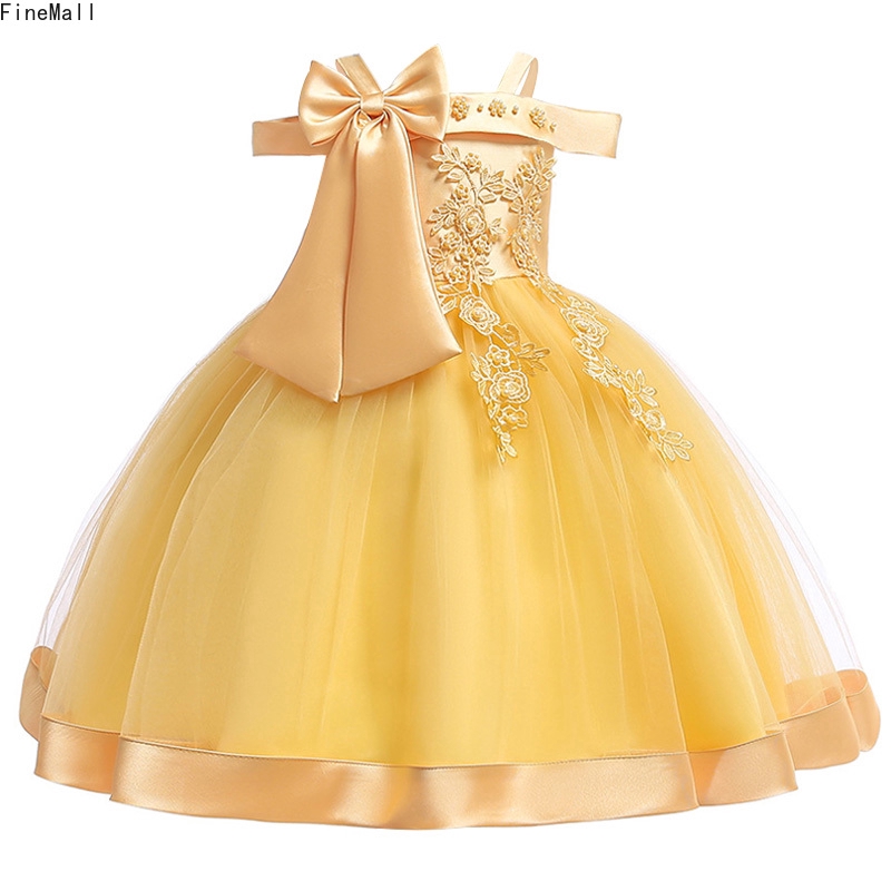 3-10 Years Kids Girls Lace Elegant Birthday Party Bridesmaid Princess Tutu Dress