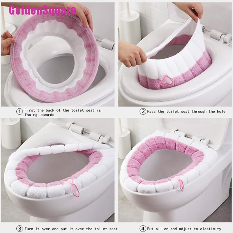 Vỏ Bọc Bệ Ngồi Toilet Giữ Ấm Mùa Đông Giặt Được Tiện Lợi