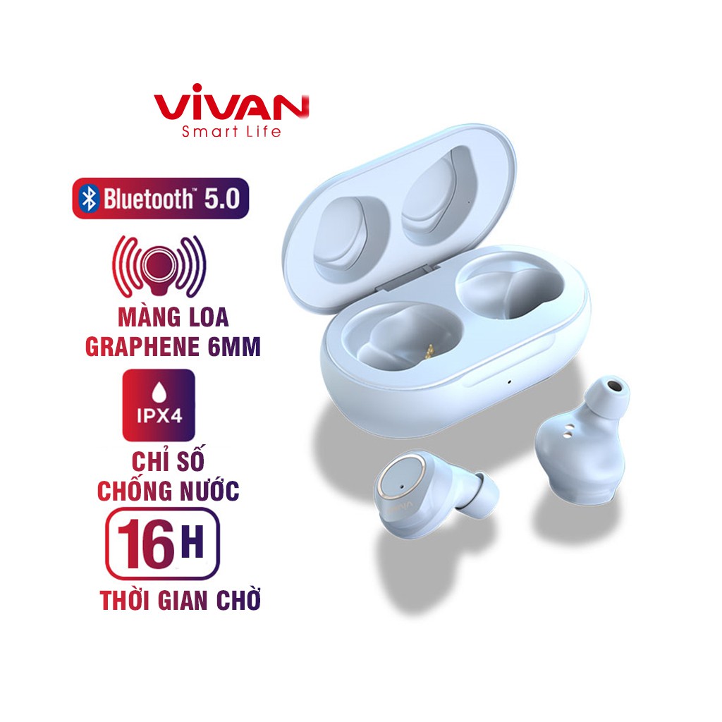 [Mã ELRVA30K giảm 7% đơn 50K] Tai Nghe Không Dây Bluetooth 5.0 VIVAN Liberty T100S Chống Nước IPX4 - Âm Thanh Sắc Nét | BigBuy360 - bigbuy360.vn