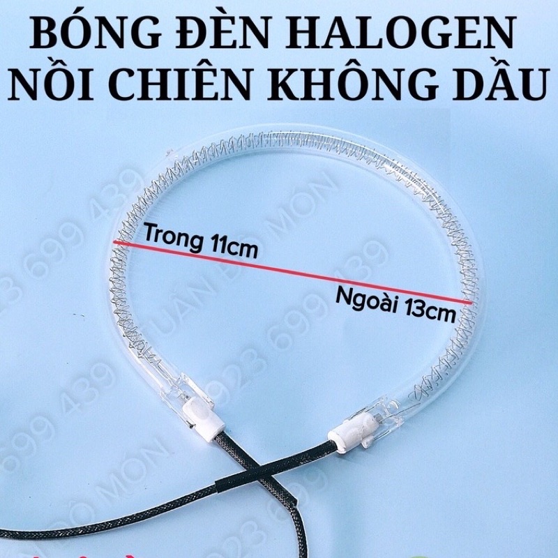 Bóng đèn halogen nồi nướng thuỷ tinh - nồi chiên không dầu