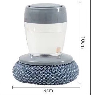 Dụng cụ tẩy rửa xoong nồi, vật dụng có cán tay cầm có ngăn đựng xà bông tiện lợi