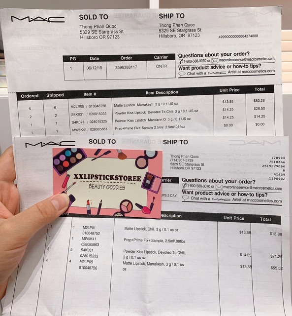 [Bill US] Son thỏi MAC Lipstick