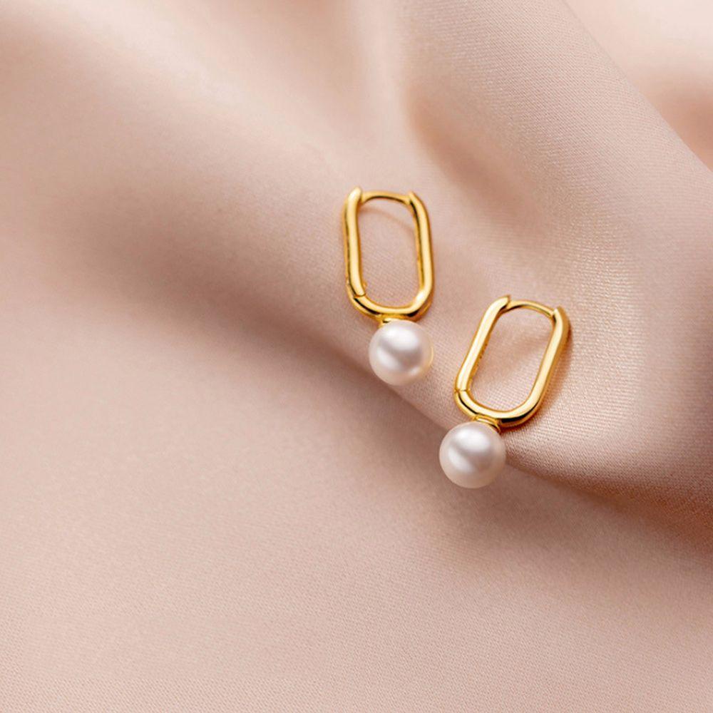 Khuyên Tai Đính Hạt Đồng Phong Cách Hàn Quốc Cho Nữ