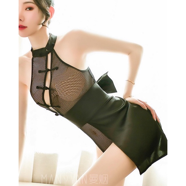 Mã MY9444 / Trang Phục Cổ Trang Geisha Phong Cách Nhật Bản Gợi Cảm / Bodysuit Lưới Kết Hợp Vạt Váy Gợi Cảm | BigBuy360 - bigbuy360.vn