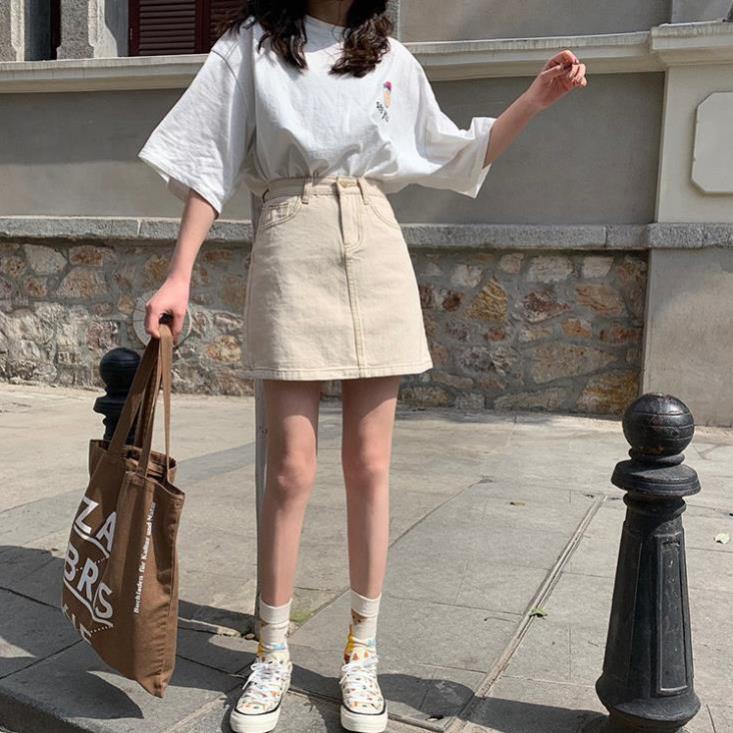 Yena Chân Váy Denim Lưng Cao Phong Cách Hàn Quốc | BigBuy360 - bigbuy360.vn