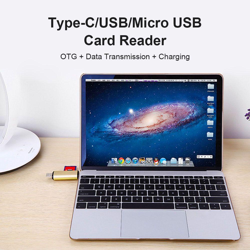 Đầu Đọc Thẻ Nhớ Đa Năng 3 Trong 1 Type C