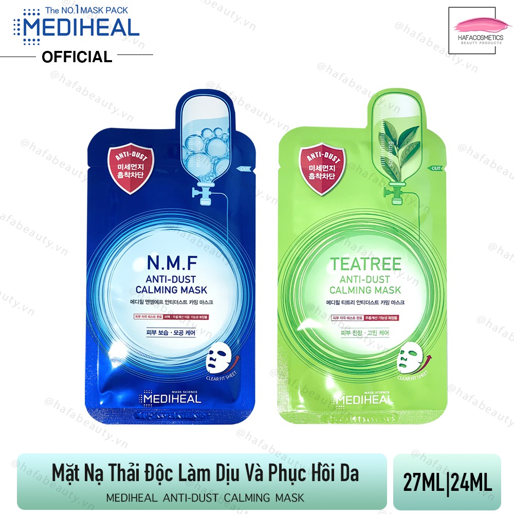 Mặt Nạ Thải Độc, Làm Dịu Và Phục Hồi Da Mediheal Anti-Dust Calming Mask